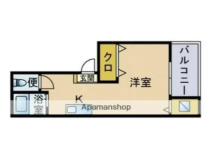 イマージュ姪浜Ⅰ(ワンルーム/2階)の間取り写真