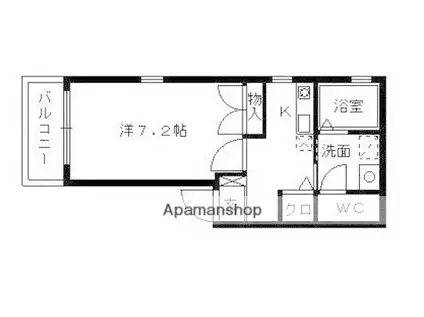 グランドアマレー(1K/1階)の間取り写真