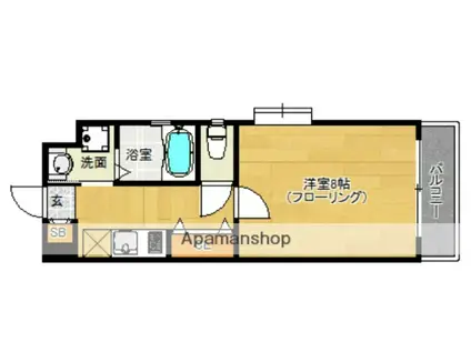 グレースパーク(1K/3階)の間取り写真