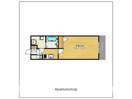 プロムナード(1K/2階)の間取り写真
