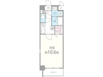 ブリーズドゥース(1K/1階)の間取り写真