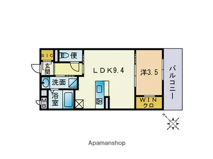 GD OHASHI APARTMENT(1LDK/2階)の間取り写真
