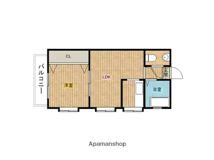 エステート・モア・平尾公園通(1LDK/10階)の間取り写真