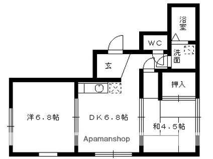 藤崎カステリア(2DK/2階)の間取り写真
