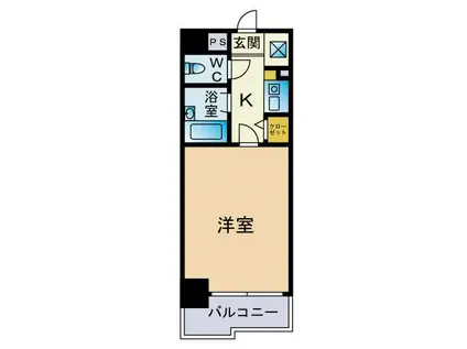 アーバンクルーザー高砂(1K/3階)の間取り写真