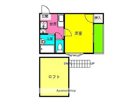 LA MAISON DE MARUSAN(1K/2階)の間取り写真