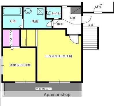 エアリーズ(1LDK/1階)の間取り写真