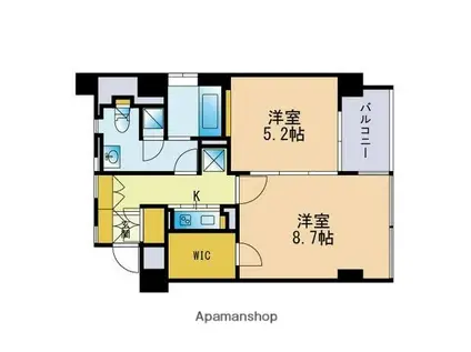 THE APARTMENT(1LDK/9階)の間取り写真