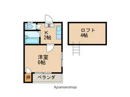 MOANA LANI01(1K/1階)の間取り写真