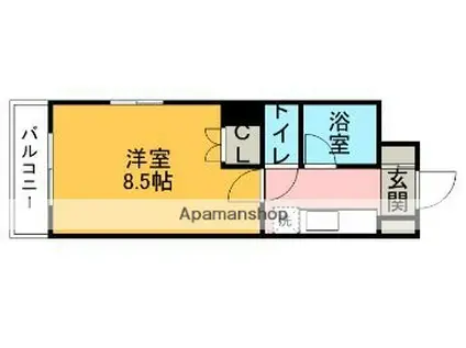 コーポレーション三恵ビル(1K/4階)の間取り写真