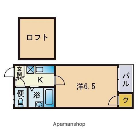 ヴェルデMⅡ(1K/2階)の間取り写真