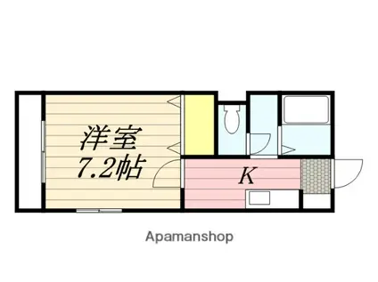 ペルソネ高宮(1K/3階)の間取り写真