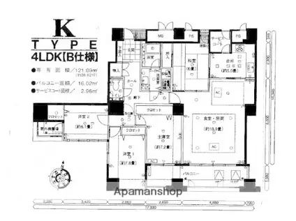 アトモスももち(4LDK/18階)の間取り写真