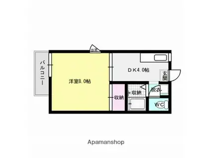 ハイネス渡辺(1K/2階)の間取り写真