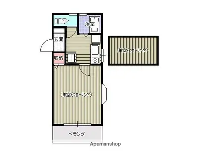 ピュアハウス(1K/1階)の間取り写真