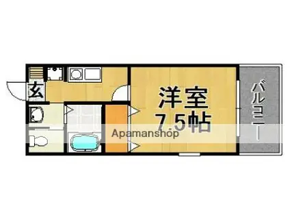 CASAMENTO GRATA(1K/1階)の間取り写真