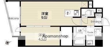 レブリアント清川Ⅰ(1LDK/8階)の間取り写真