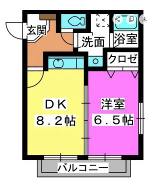 サニープレイスⅠⅡ(1LDK/1階)の間取り写真