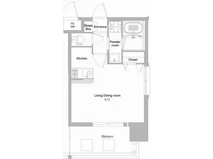 エンクレストNEO博多駅南(1K/6階)の間取り写真