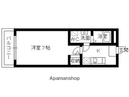 ノナ・チェレスタ(1K/2階)の間取り写真