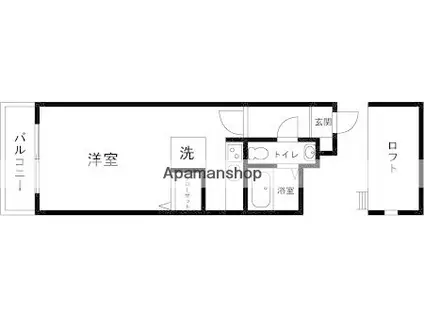 エステート長尾(ワンルーム/5階)の間取り写真