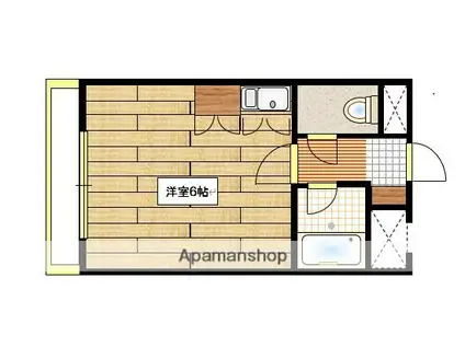 大産樋井川マンション(1K/5階)の間取り写真