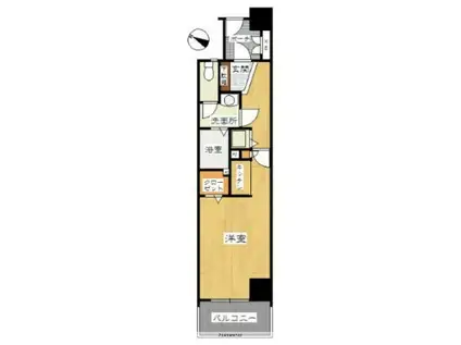 サーパス博多駅前(1K/2階)の間取り写真