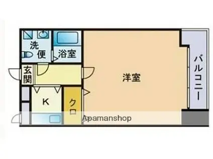 エステートモア長尾(1K/3階)の間取り写真