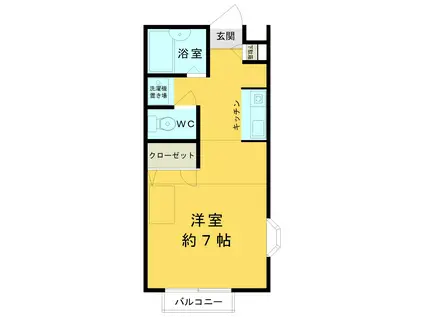 サーチュイン原(1K/2階)の間取り写真