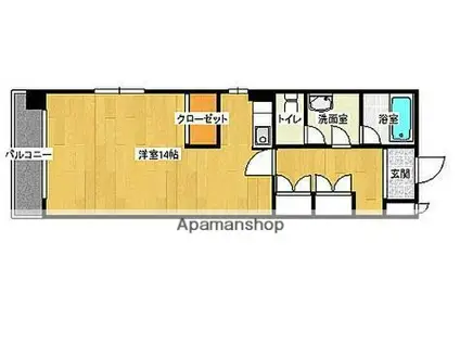 レジデンス高砂(ワンルーム/3階)の間取り写真