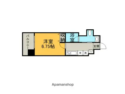 アソシアグロッツォ薬院サウスシーン(1K/6階)の間取り写真