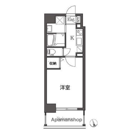 レブリアント清川Ⅰ(1K/7階)の間取り写真