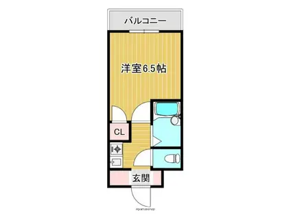 姪浜北ハイツ(1K/3階)の間取り写真