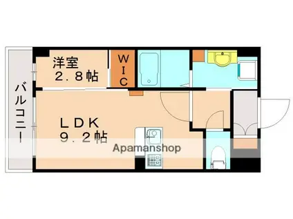 グラン博多ロジェ(1LDK/10階)の間取り写真