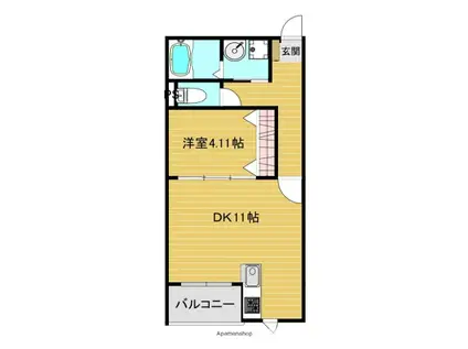 TKパリスⅠ(1LDK/1階)の間取り写真