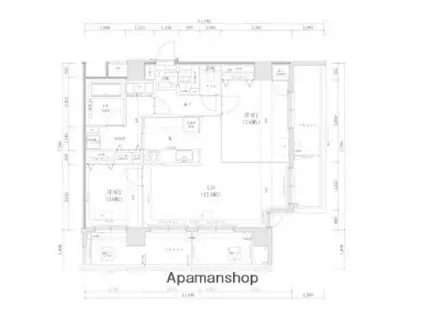 THE TEN GOOD 祖原Ⅱ(2LDK/4階)の間取り写真