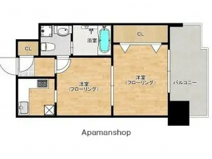 エステートモア平尾センティモ(1K/10階)の間取り写真