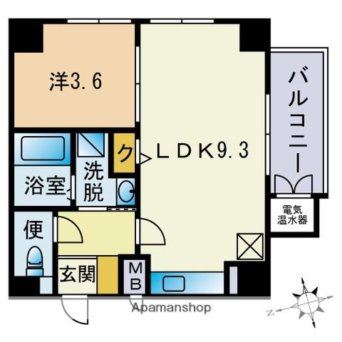 ステージア平尾(1LDK/5階)の間取り写真