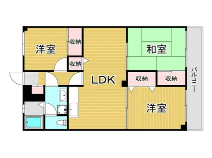 ST百道スイーツ(3LDK/3階)の間取り写真