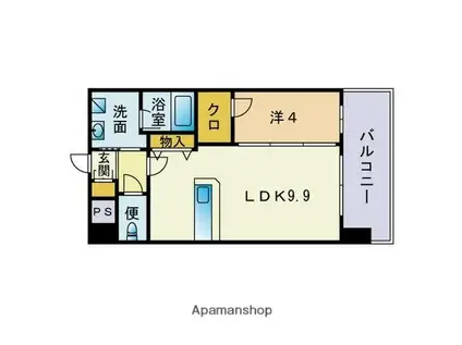 サムティ博多サウス(1LDK/8階)の間取り写真