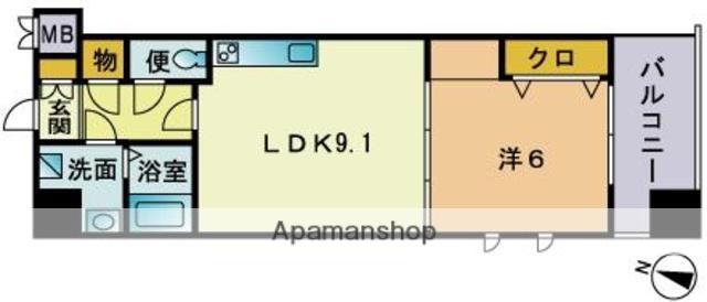 シエル薬院(1LDK/5階)の間取り写真
