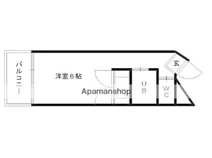 DELTAS(ワンルーム/2階)の間取り写真