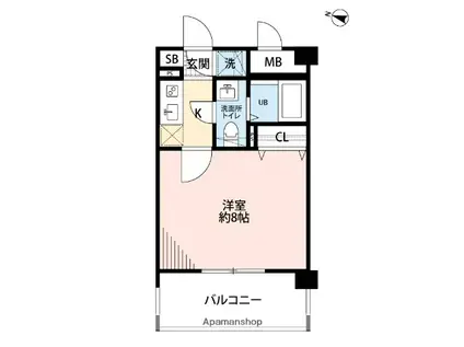 サヴォイグランデス(1K/5階)の間取り写真