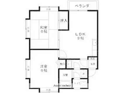 エクセレンテ(2LDK/2階)の間取り写真
