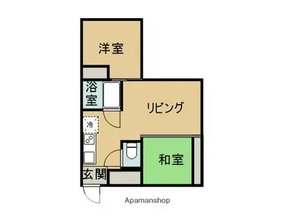 アルファコンフォート博多(2K/11階)の間取り写真