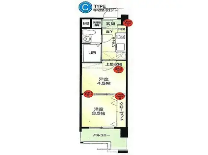 NO55WES.PROJECT博多(2K/5階)の間取り写真