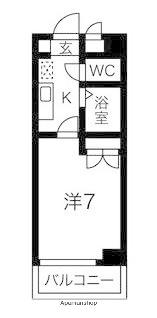 パンルネックス・ディア室見Ⅱ(1K/3階)の間取り写真