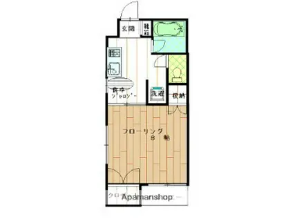 明石コーポ(1DK/2階)の間取り写真