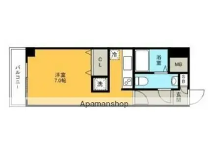 エステートモア日赤アベニュー(1K/1階)の間取り写真