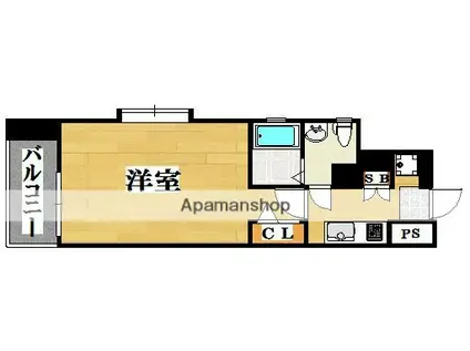 サヴォイステュディオブランシェ(1K/4階)の間取り写真